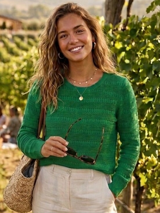 Sandro Sweaters - Sandro Green Textured Knit Sweater